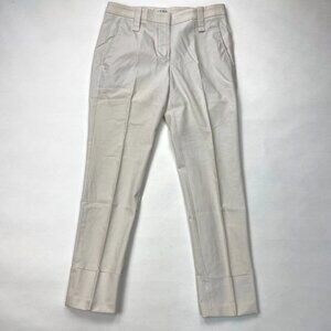 Brunello‎ Cucinelli Italy Cuffed Trousers Women 4 Stretch Cotton Pockets Pants